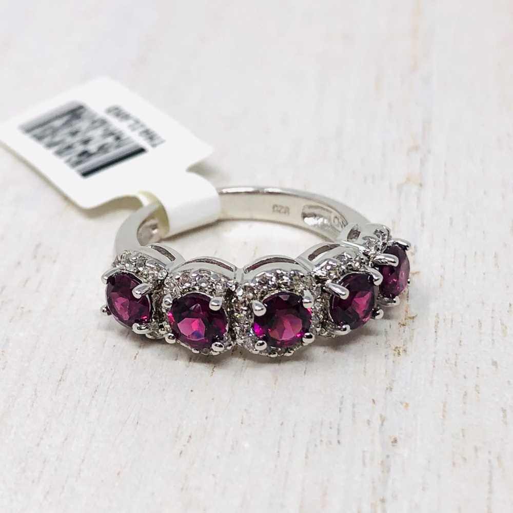 Sterling silver ring, with gemstone, size approx 5 - NWT - Picture 2 of 12